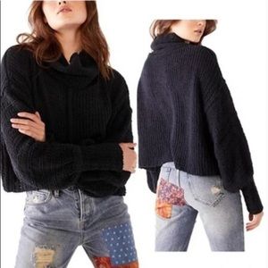 NWT Free People Be Yours Pullover Sweater Black size XS